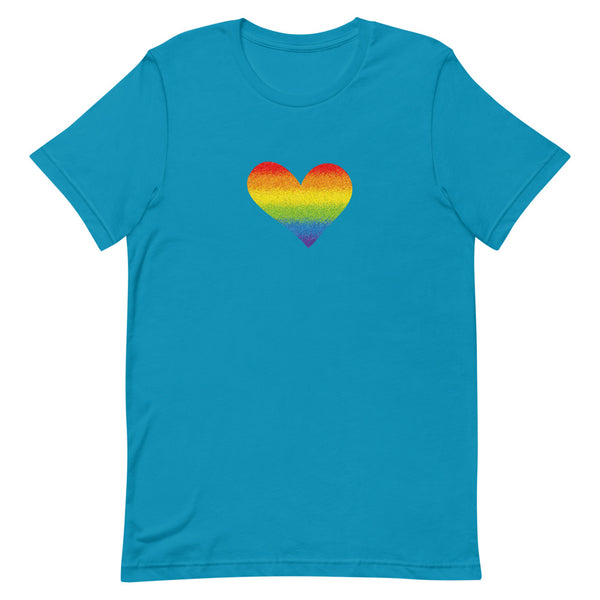 Rainbow Pride Heart Premium Unisex Tee (More Colors)