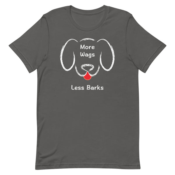 More Wags Less Barks Premium Unisex Tee (Dark/More Colors)