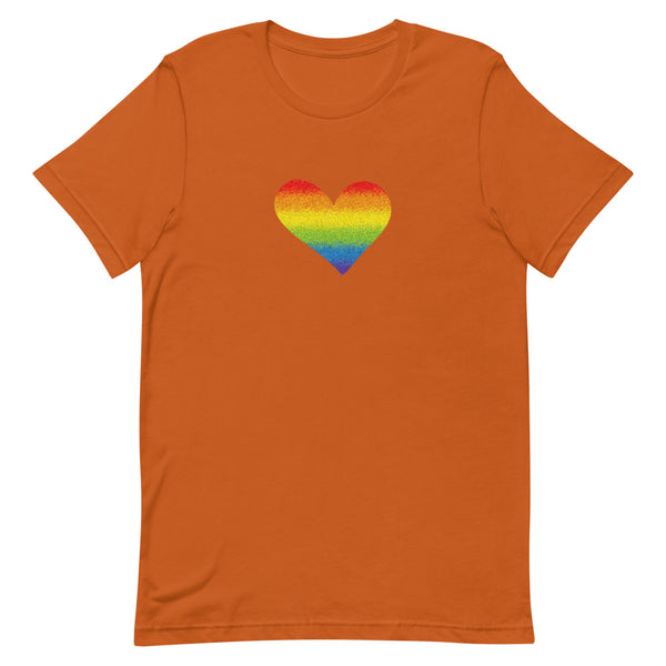 Rainbow Pride Heart Premium Unisex Tee (More Colors)