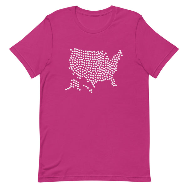 USA Hearts Premium Unisex Tee (More Colors)