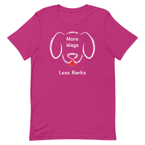 More Wags Less Barks Premium Unisex Tee (Dark/More Colors)