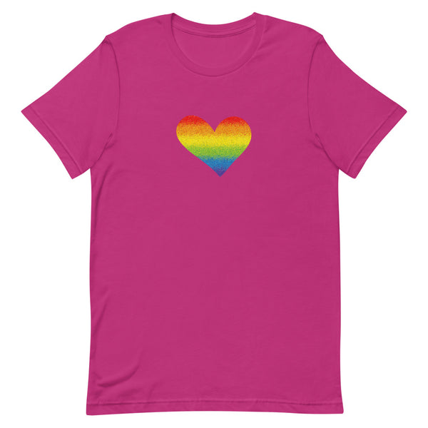Rainbow Pride Heart Premium Unisex Tee (More Colors)