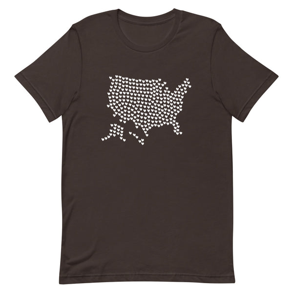 USA Hearts Premium Unisex Tee (More Colors)