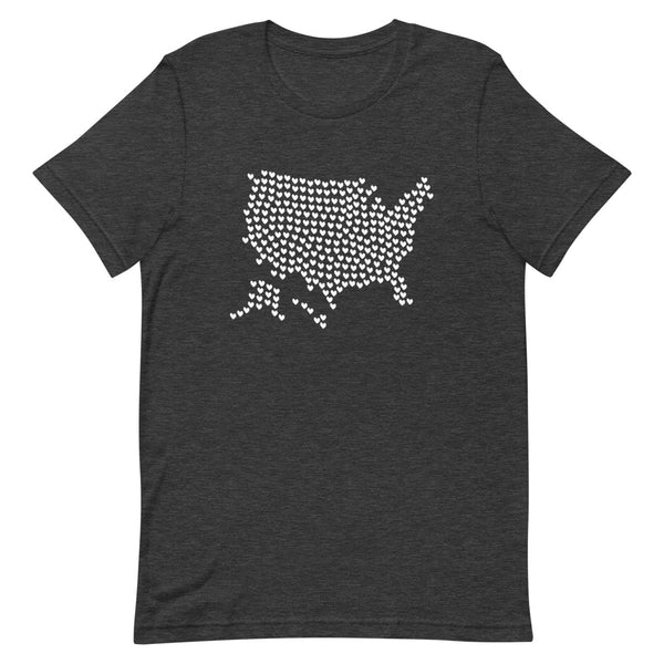 USA Hearts Premium Unisex Tee (More Colors)