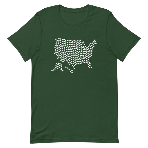 USA Hearts Premium Unisex Tee (More Colors)