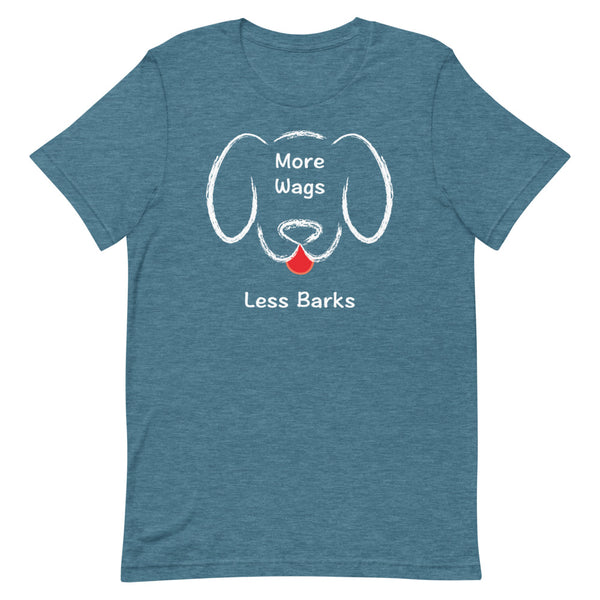 More Wags Less Barks Premium Unisex Tee (Dark/More Colors)