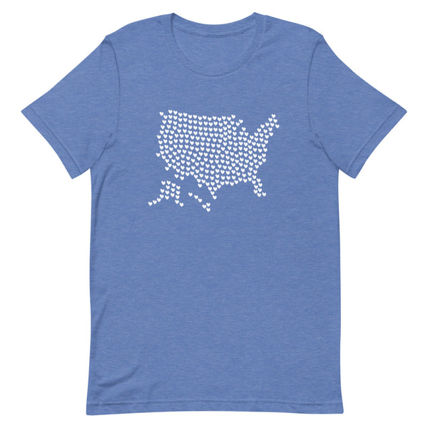 USA Hearts Premium Unisex Tee (More Colors)