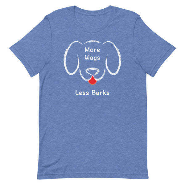 More Wags Less Barks Premium Unisex Tee (Dark/More Colors)