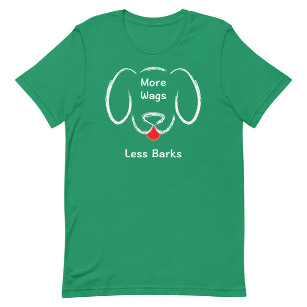 More Wags Less Barks Premium Unisex Tee (Dark/More Colors)