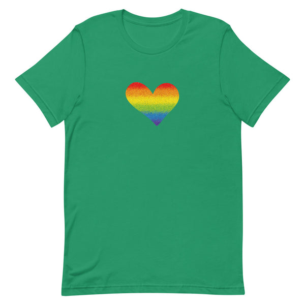 Rainbow Pride Heart Premium Unisex Tee (More Colors)
