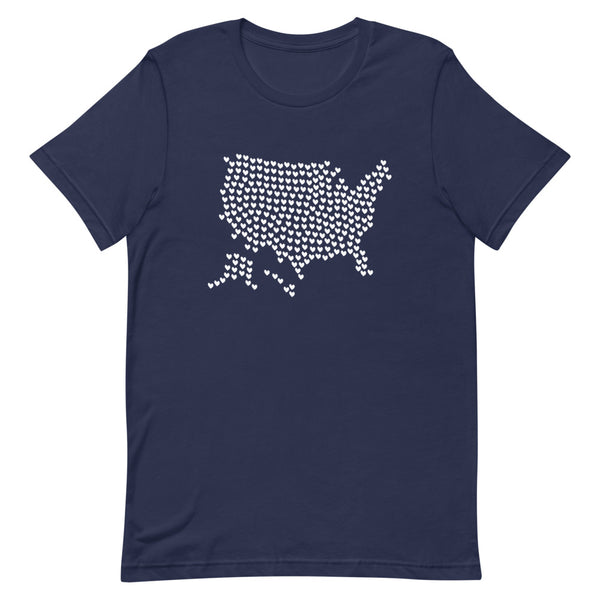 USA Hearts Premium Unisex Tee (More Colors)