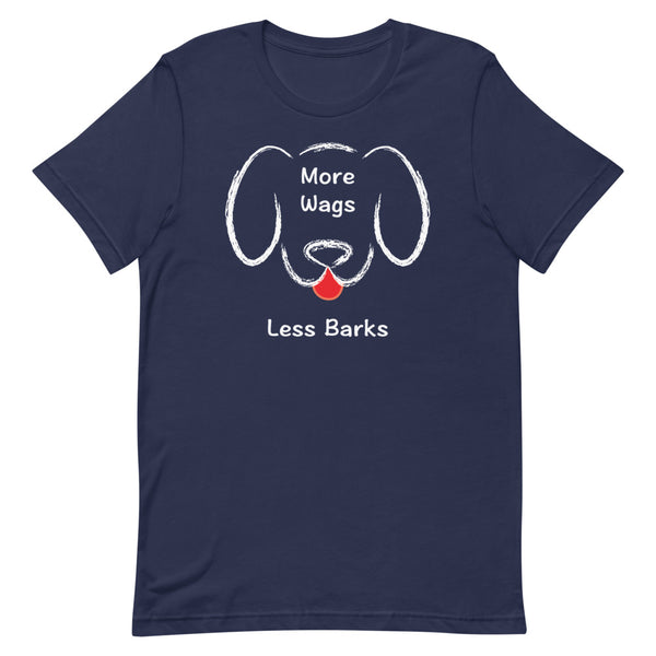 More Wags Less Barks Premium Unisex Tee (Dark/More Colors)