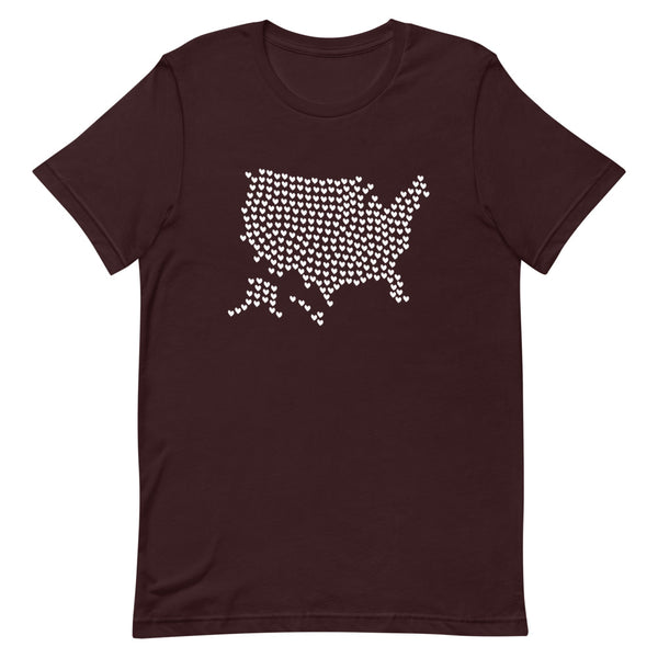 USA Hearts Premium Unisex Tee (More Colors)