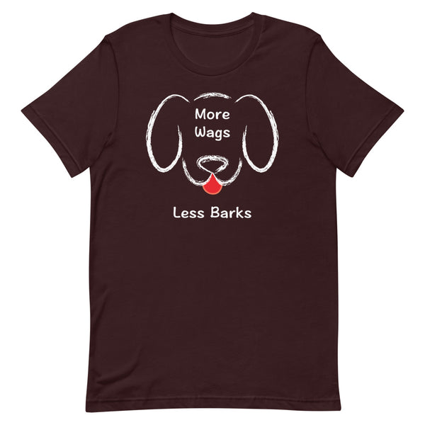 More Wags Less Barks Premium Unisex Tee (Dark/More Colors)