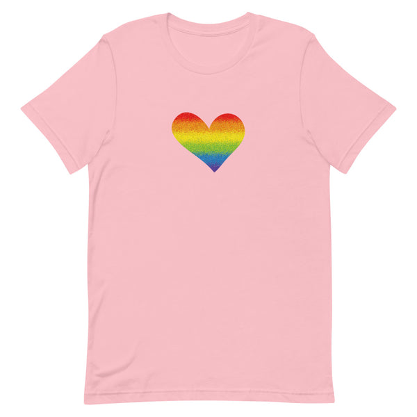 Rainbow Pride Heart Premium Unisex Tee (More Colors)