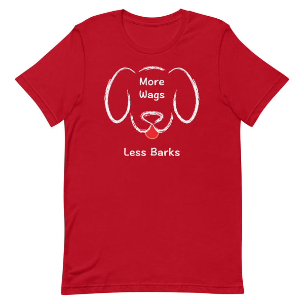 More Wags Less Barks Premium Unisex Tee (Dark/More Colors)