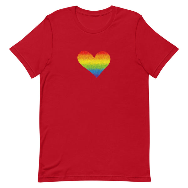 Rainbow Pride Heart Premium Unisex Tee (More Colors)