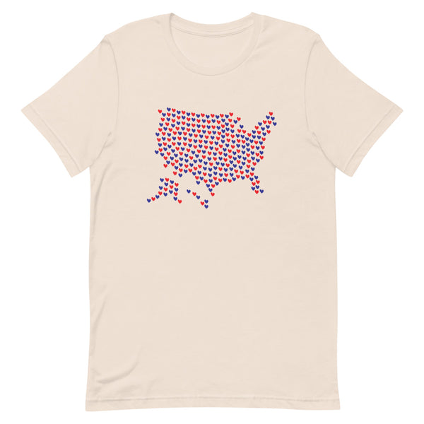USA Hearts Premium Unisex Tee (More Colors)