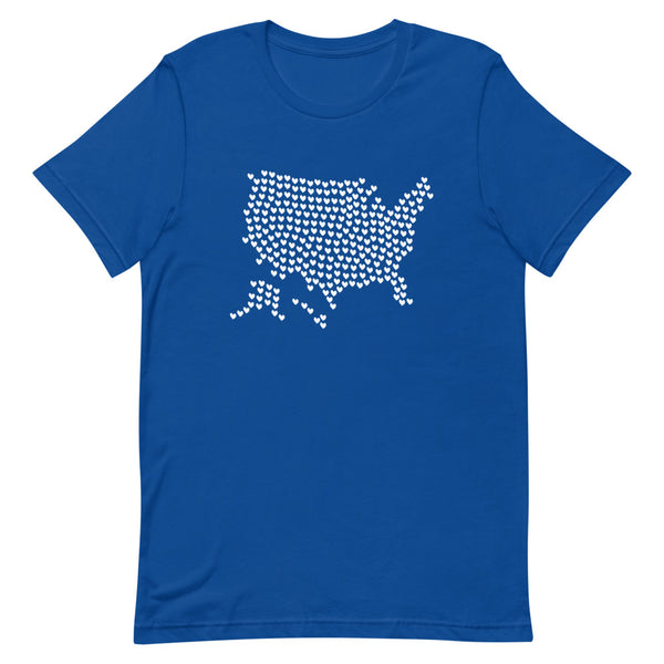 USA Hearts Premium Unisex Tee (More Colors)