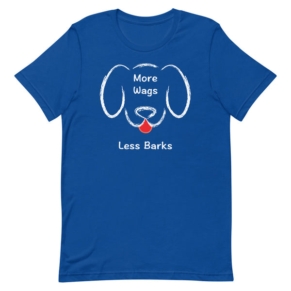 More Wags Less Barks Premium Unisex Tee (Dark/More Colors)