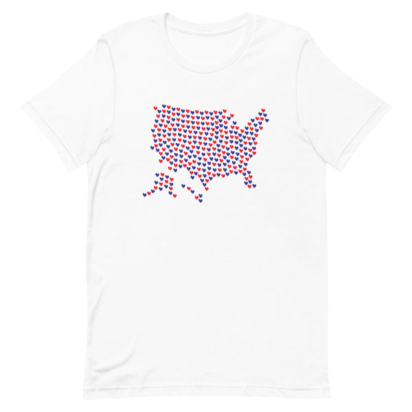 USA Hearts Premium Unisex Tee (More Colors)
