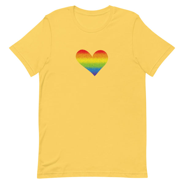 Rainbow Pride Heart Premium Unisex Tee (More Colors)