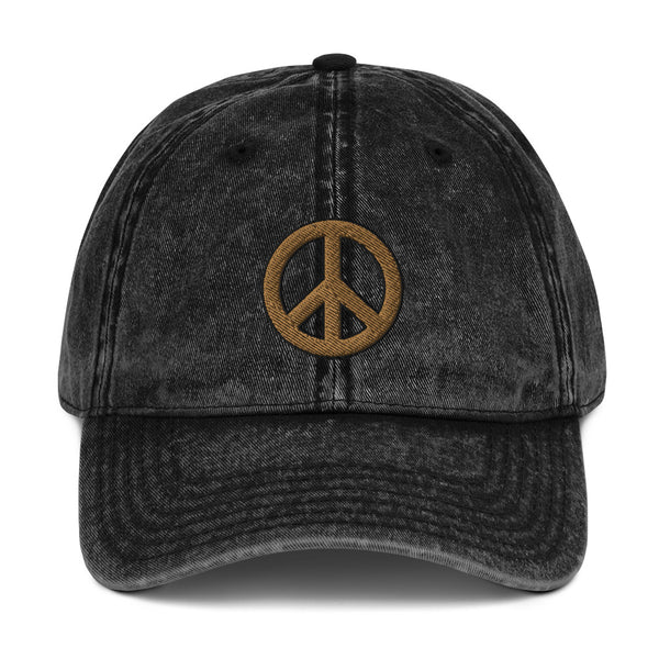 Peace Sign Vintage Cotton Cap (More Colors)