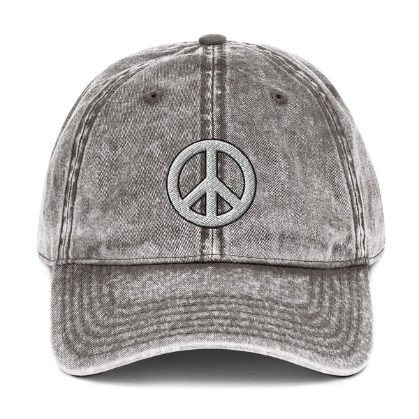 Peace Sign Vintage Cotton Cap (More Colors)