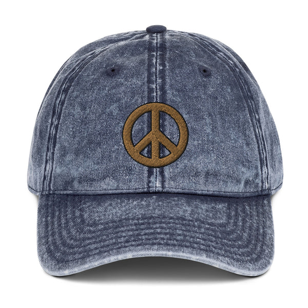 Peace Sign Vintage Cotton Cap (More Colors)