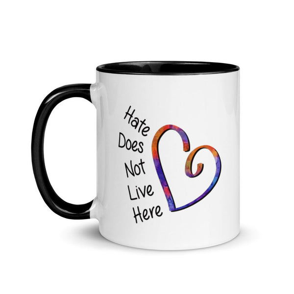 Hate Does Not Live Here Mug with Color Accents (More Colors)