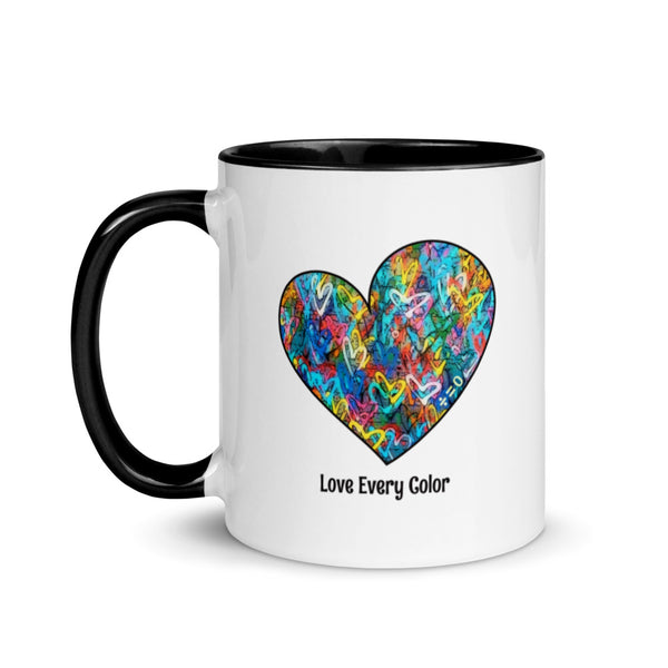 Graffiti Heart Mug with Color Accents (More Colors)