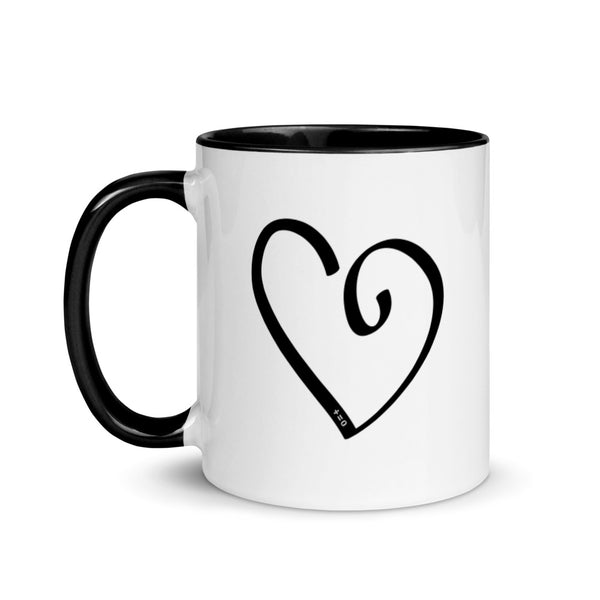 Open Heart Mug with Color Accents (More Colors)