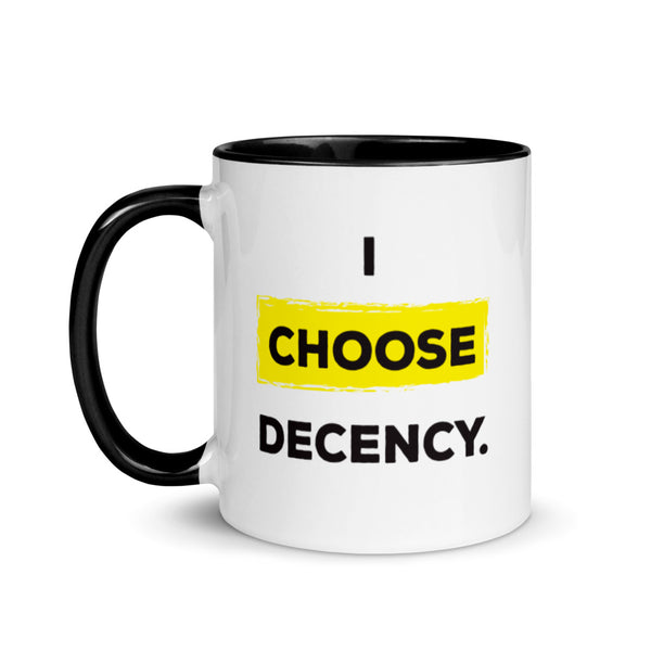 I Choose Decency Mug with Color Accents (More Colors)