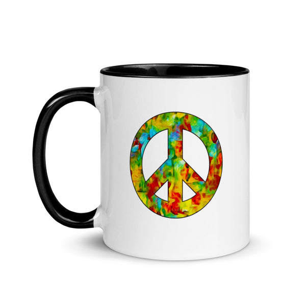 Peace Sign Mug with Color Accents (More Colors)