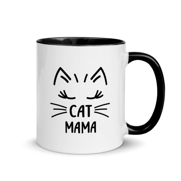 Cat Mama Mug with Color Accents (More Colors)
