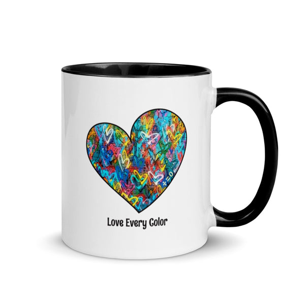 Graffiti Heart Mug with Color Accents (More Colors)