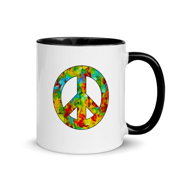 Peace Sign Mug with Color Accents (More Colors)