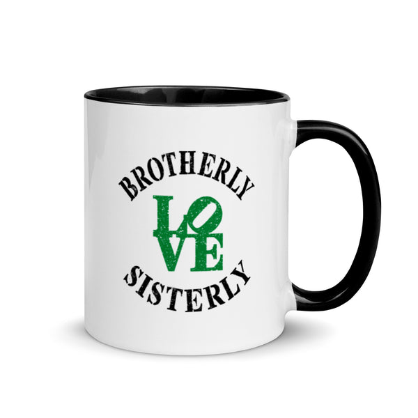 Brotherly Love Sisterly Love Mug with Color Accents (More Colors)