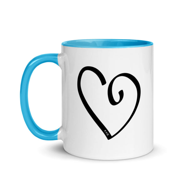 Open Heart Mug with Color Accents (More Colors)