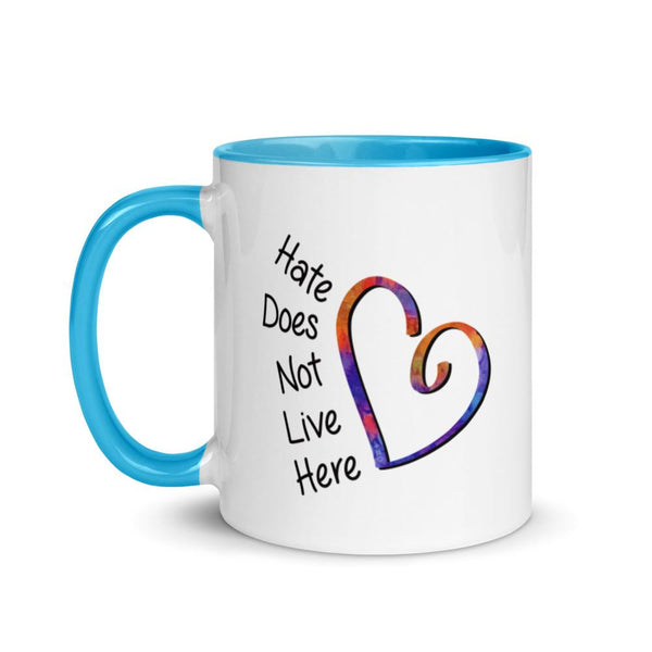 Hate Does Not Live Here Mug with Color Accents (More Colors)