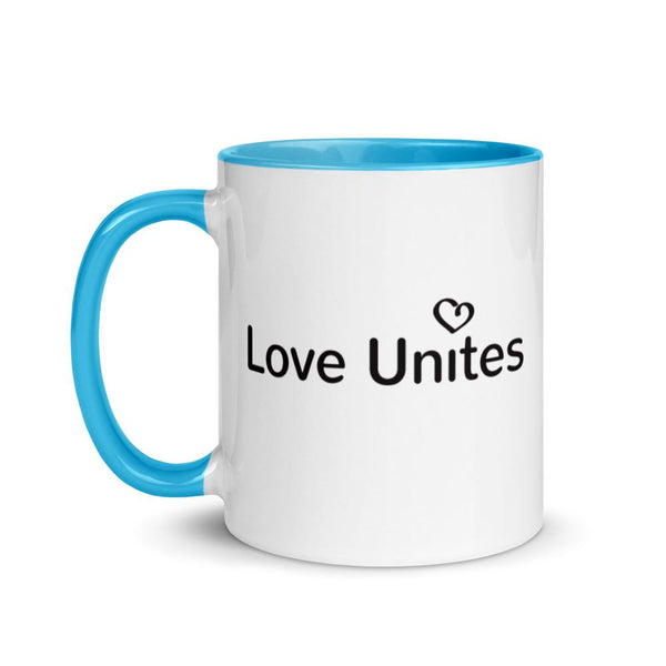 Love Unites Heart Mug with Color Accents (More Colors)