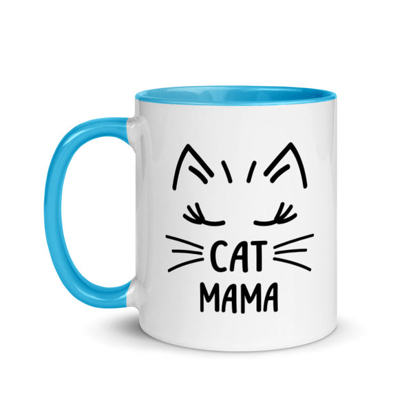 Cat Mama Mug with Color Accents (More Colors)