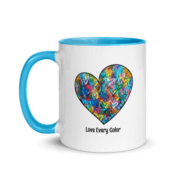 Graffiti Heart Mug with Color Accents (More Colors)