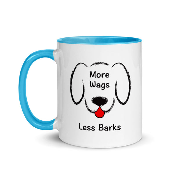 More Wags Less Barks Mug with Color Accents (More Colors)