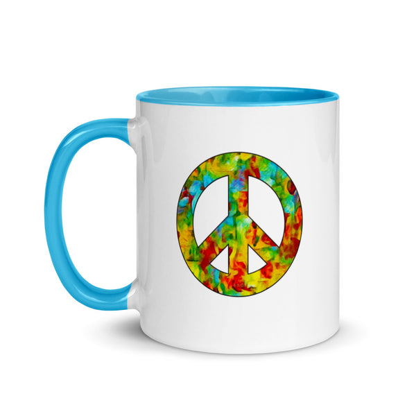 Peace Sign Mug with Color Accents (More Colors)