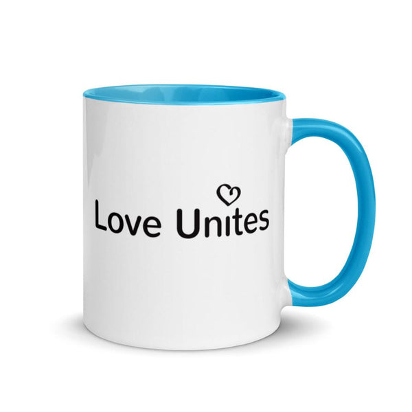 Love Unites Heart Mug with Color Accents (More Colors)