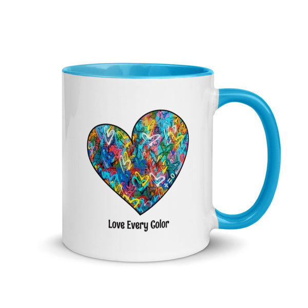 Graffiti Heart Mug with Color Accents (More Colors)