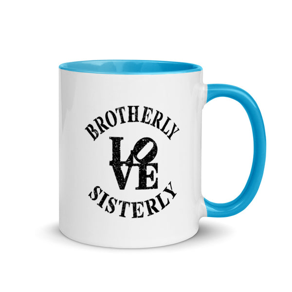 Brotherly Love Sisterly Love Mug with Color Accents (More Colors)