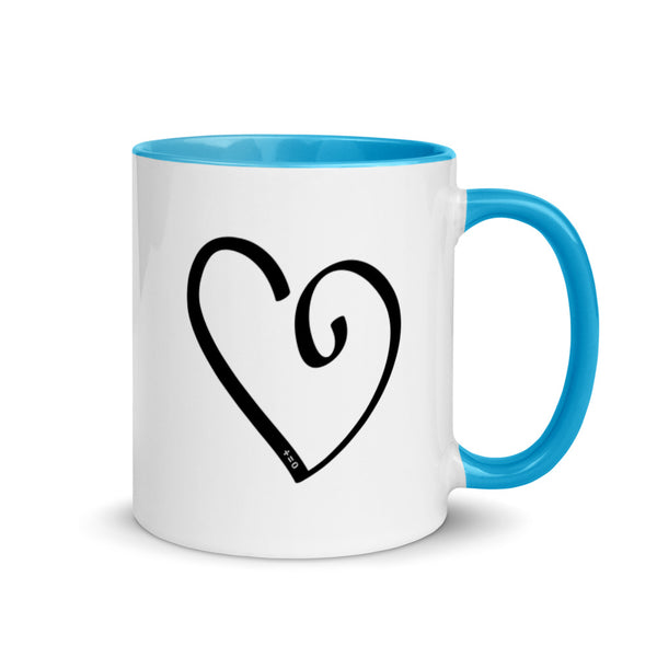 Open Heart Mug with Color Accents (More Colors)