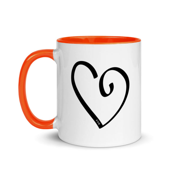 Open Heart Mug with Color Accents (More Colors)